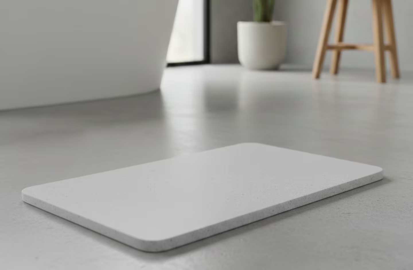 V čem spočívá nový trend ve výrobě koupelnových předložek, který vytlačuje klasické textilní předložky: jsou hygieničtější a praktičtější.