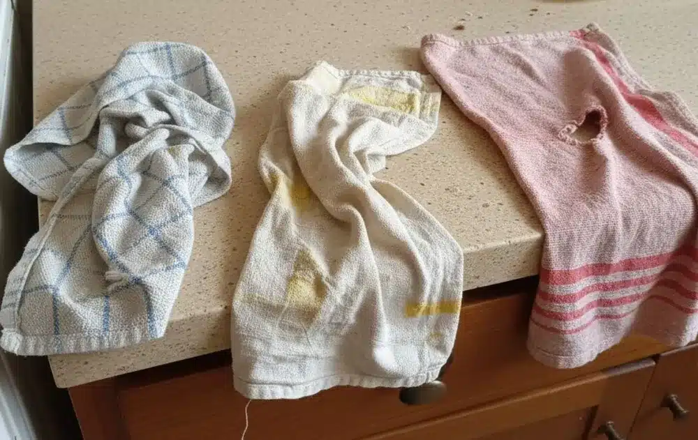 Pokud máte roztrhaný nebo velmi starý kuchyňský ručník, je to skutečný poklad: jak ho recyklovat, aby našel nové využití v domácnosti?